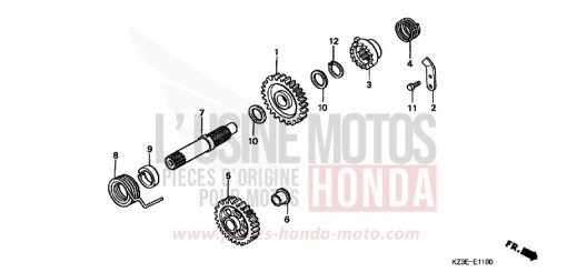 KICK STARTER SPINDLE CR250RY de 2000